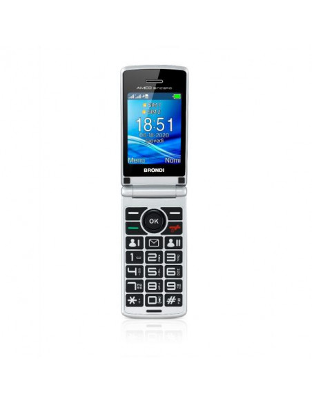 Brondi Amico Sincero 6,1 cm (2.4") Grigio Telefono per anziani
