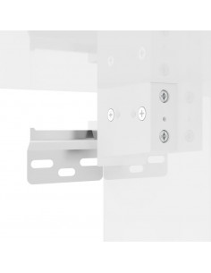 Credenza 34,5x34x180 cm in Legno Multistrato Bianco Lucido