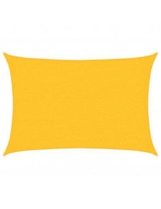 Vela Parasole 160 g/m² Rettangolare Giallo 2x2,5 m in HDPE 2