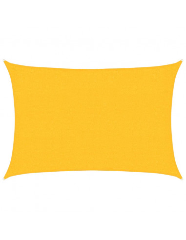 Vela Parasole 160 g/m² Rettangolare Giallo 2x2,5 m in HDPE