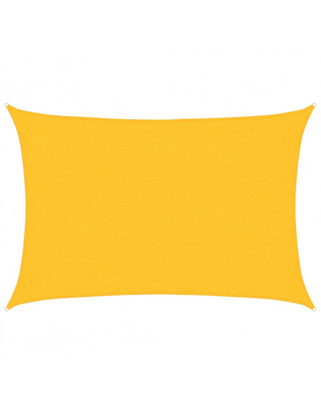 Vela Parasole 160 g/m² Rettangolare Giallo 2x2,5 m in HDPE