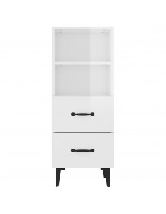 Credenza 34,5x34x90 cm in Legno Multistrato Bianco Lucido