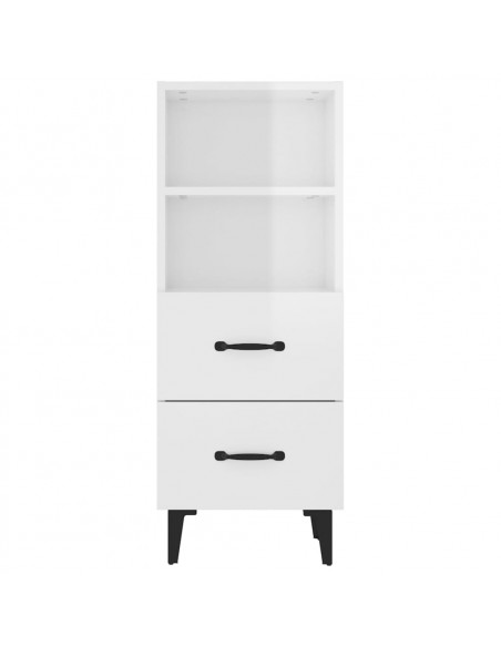 Credenza 34,5x34x90 cm in Legno Multistrato Bianco Lucido
