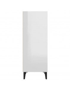 Credenza 34,5x34x90 cm in Legno Multistrato Bianco Lucido