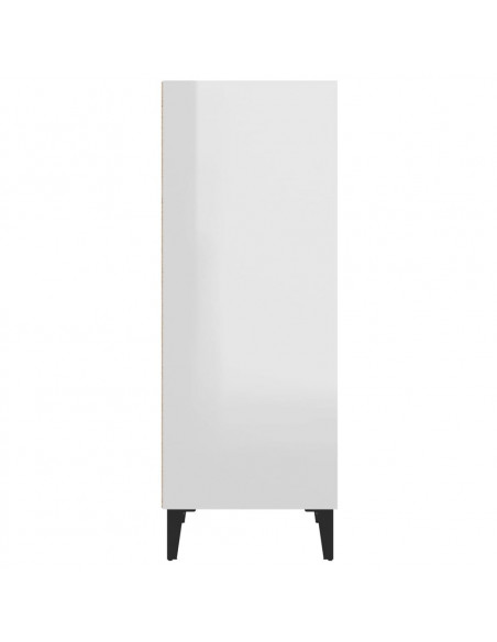 Credenza 34,5x34x90 cm in Legno Multistrato Bianco Lucido