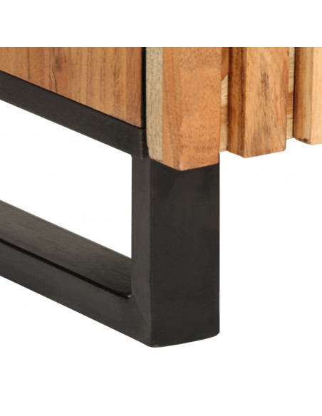 Credenza 38x34x160 cm in Legno Massello di Acacia