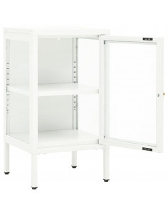 Credenza 38x35x70 cm Metallo e Vetro