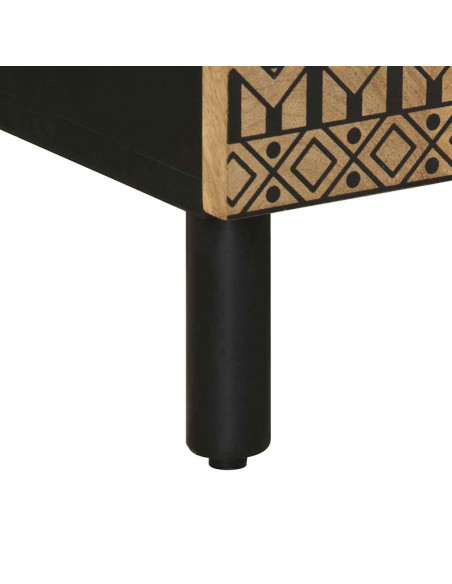 Credenza 40x33,5x110 cm in Legno Massello di Mango Grezzo