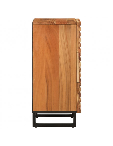Credenza 40x34x75 cm in Legno Massello di Acacia