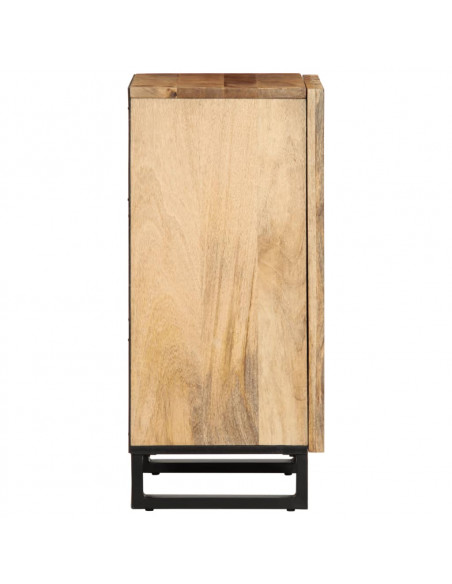 Credenza 40x34x75 cm in Legno Massello di Mango Grezzo
