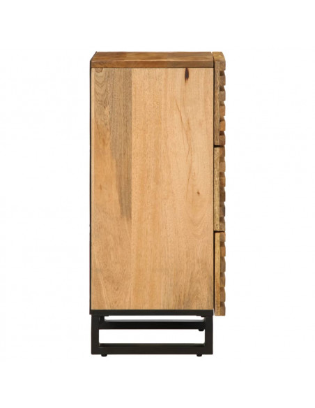 Credenza 40x34x75 cm in Legno Massello di Mango Grezzo