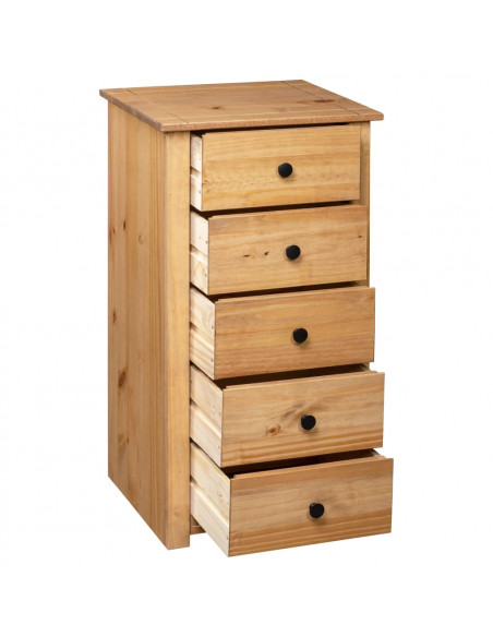 Credenza 46x40x89 cm in Legno Massello di Pino Panama Range