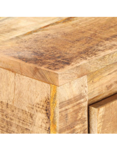 Credenza 59x35x75 cm in Legno Massello di Mango Grezzo