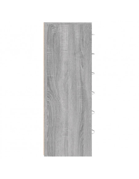 Credenza 6 Cassetti Grigio Sonoma 50x34x96 cm Legno Multistrato
