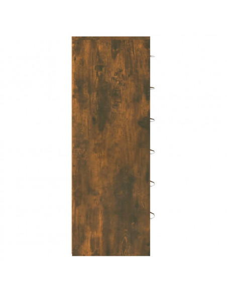 Credenza 6 Cassetti Rovere Fumo 50x34x96cm in Legno Multistrato