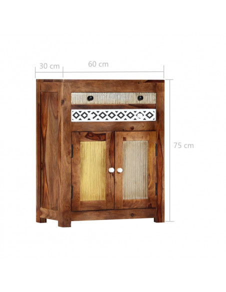 Credenza 60x30x75 cm in Legno Massello di Sheesham