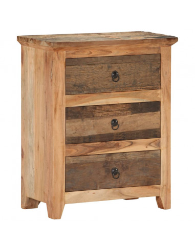 Credenza 60x33x75 cm in Legno Massello di Acacia e di Recupero