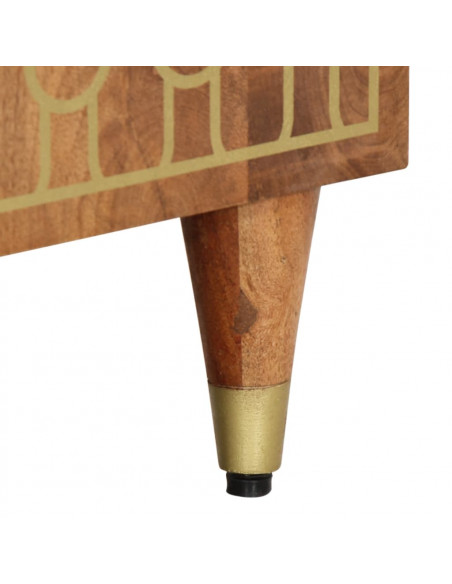 Credenza 60x33x75 cm in Legno Massello di Mango
