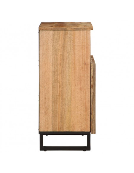 Credenza 60x34x75 cm in Legno Massello di Mango Grezzo