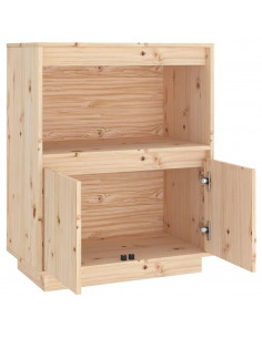 Credenza 60x34x75 cm in Legno Massello di Pino