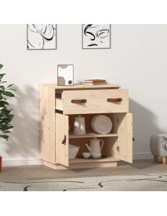 Credenza 65,5x40x75 cm in Legno Massello di Pino