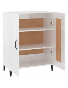 Credenza 69,5x34x90 cm in Legno Multistrato Bianco Lucido