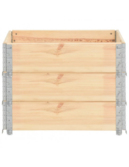 Collari per Pallet 3 pz 60x80 cm in Legno Massello di Pino