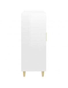 Credenza 69,5x34x90 cm in Legno Multistrato Bianco Lucido