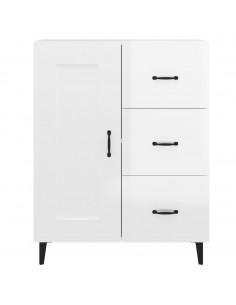 Credenza 69,5x34x90 cm in Legno Multistrato Bianco Lucido
