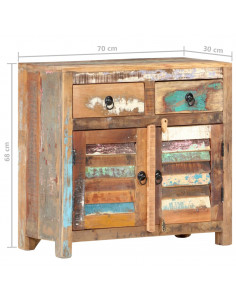 Credenza 70x30x68 cm in Legno Massello di Recupero
