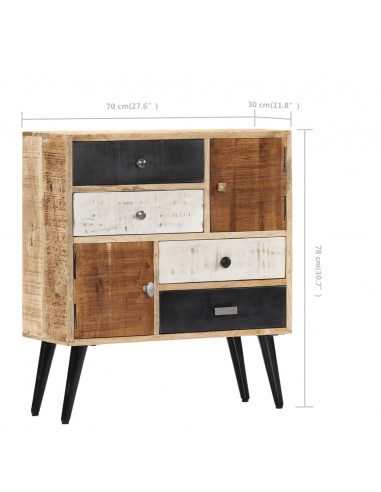 Credenza 70x30x78 cm in Legno Massello di Mango