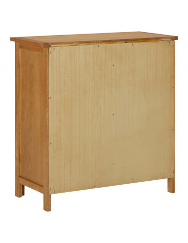 Credenza 70x35x75 cm Legno Massello di Rovere