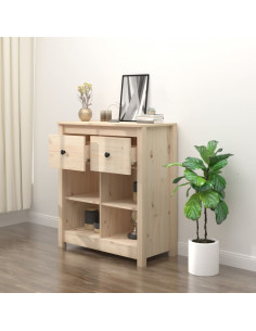 Credenza 70x35x80 cm in Legno Massello di Pino