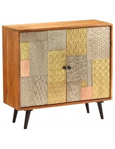 Credenza 80x30x75 cm in Legno Massello di Acacia