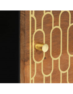 Credenza 80x33x75 cm in Legno Massello di Mango