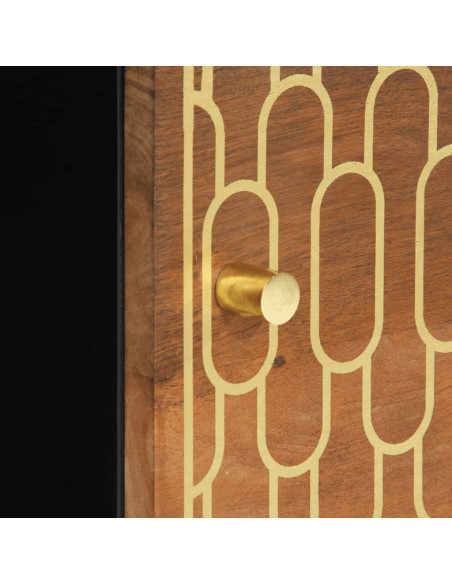 Credenza 80x33x75 cm in Legno Massello di Mango