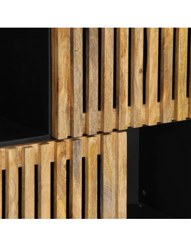 Credenza 80x34x75 cm in Legno Massello di Mango Grezzo
