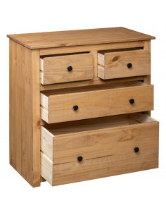 Credenza 80x40x83 cm in Legno Massello di Pino Panama Range