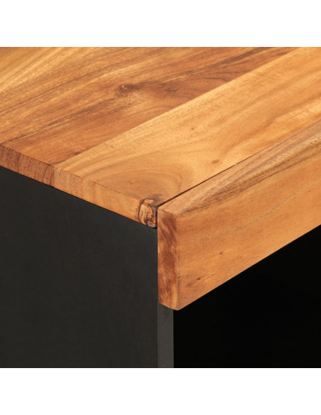 Credenza 85x33x75 cm in Legno Massello di Acacia