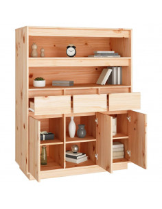 Credenza 89x40x116,5 cm in Legno Massello di Pino