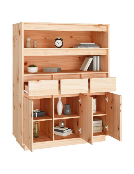 Credenza 89x40x116,5 cm in Legno Massello di Pino