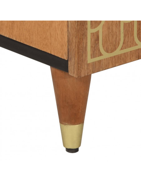 Credenza 90x33x75 cm in Legno Massello di Mango