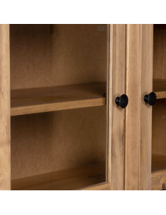 Credenza 93x40,5x180 cm in Legno Massello di Pino Panama Range