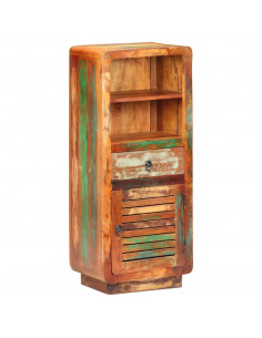 Credenza Alta 45x32x110 cm in Legno Massello di Recupero