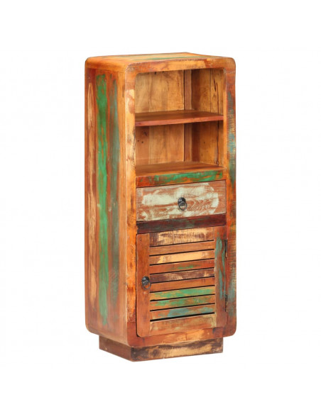 Credenza Alta 45x32x110 cm in Legno Massello di Recupero