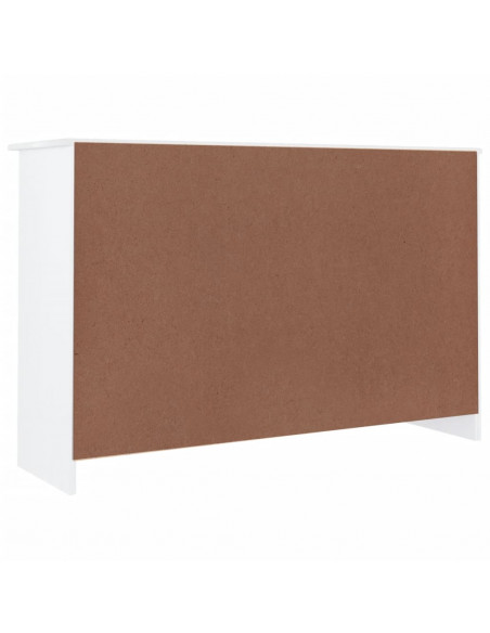 Credenza ALTA Bianca 112x35x73 cm in Legno Massello di Pino