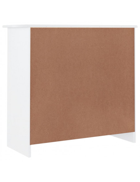 Credenza ALTA Bianca 77x35x73 cm in Legno Massello di Pino