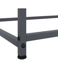 Credenza Antracite 100,5x39x107 cm in Acciaio Laminato a Freddo