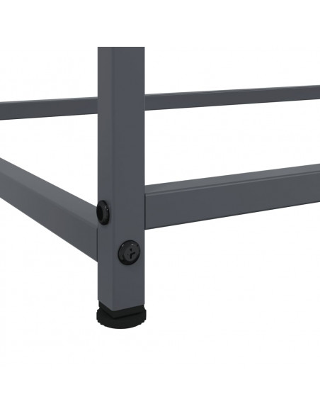 Credenza Antracite 100,5x39x107 cm in Acciaio Laminato a Freddo