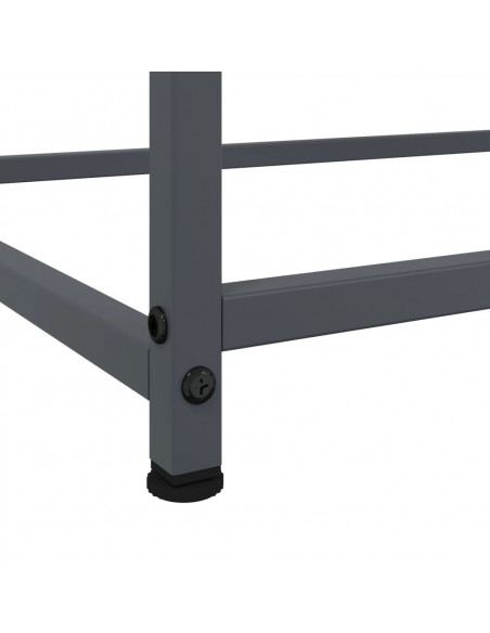 Credenza Antracite 100,5x39x107 cm in Acciaio Laminato a Freddo